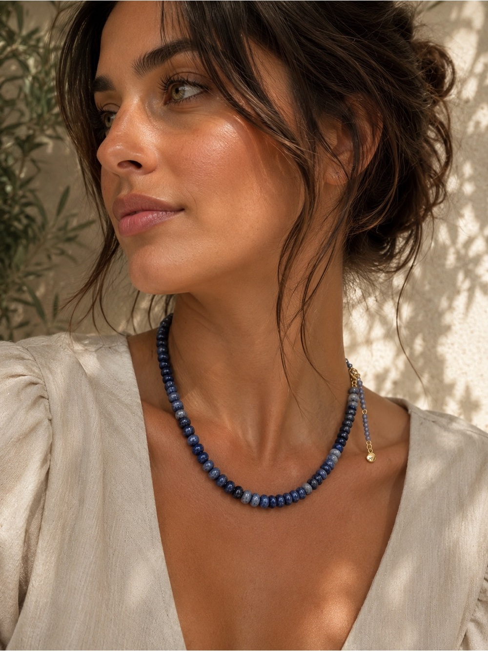 New mayamar genuine Lapis Bead Necklace - Blue Women Jewelry - Picture 2 of 7
